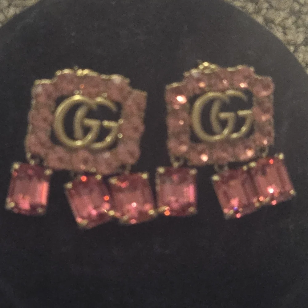 Elegant Pink Crystal Earrings